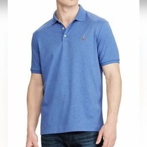 Polo Ralph Lauren Mens XL Classic Fit Soft Cotton Polo Faded Royal Heather Blue